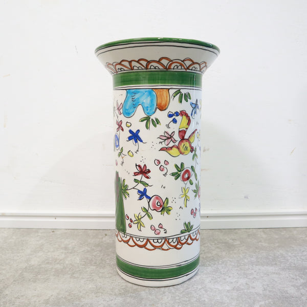 イタリア製マヨリカ焼きのヴィンテージ花瓶