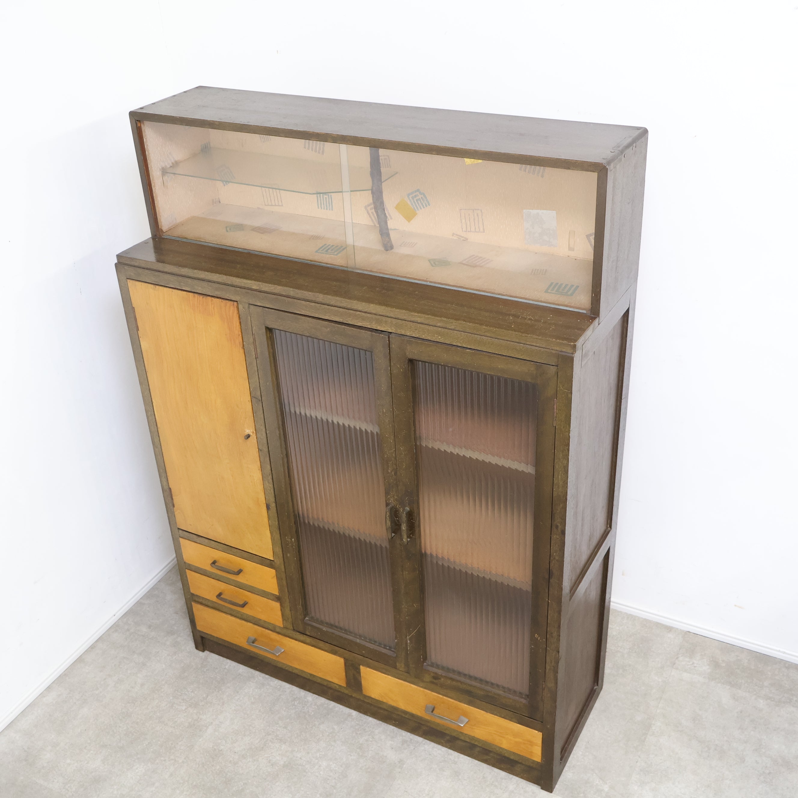 レトロ モール硝子 飾り棚 写真追加 レトロ モール硝子 飾り棚 写真追加