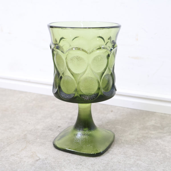 ノリタケ製 グリーンのゴブレットグラス