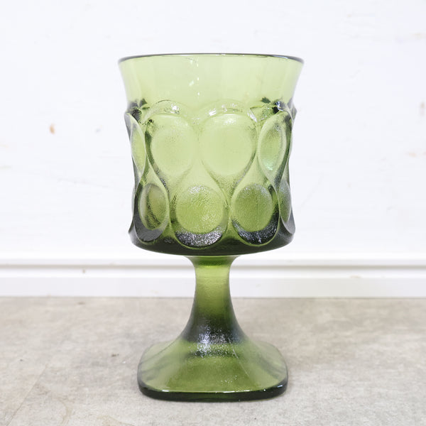ノリタケ製 グリーンのゴブレットグラス
