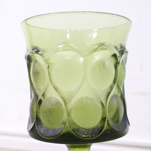 ノリタケ製 グリーンのゴブレットグラス