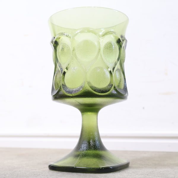 ノリタケ製 グリーンのゴブレットグラス