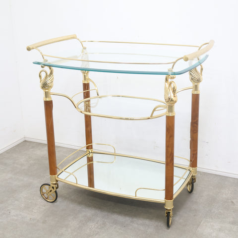 スワンモチーフのワゴン