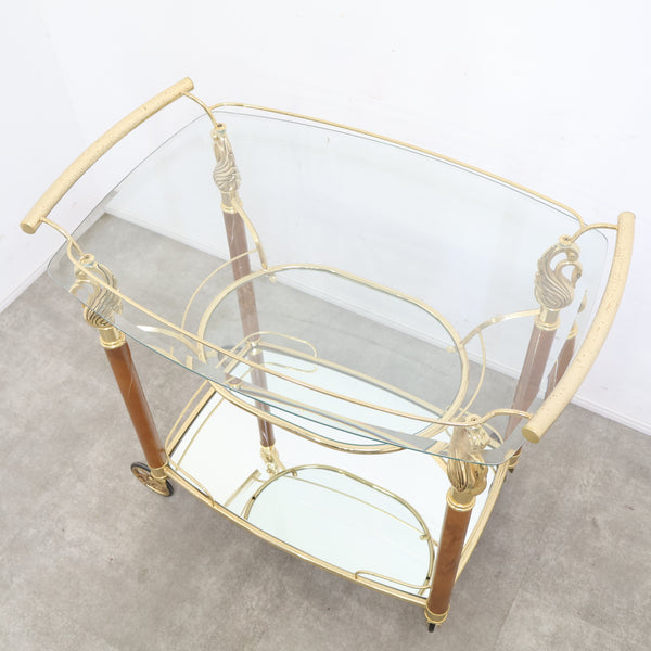 スワンモチーフのワゴン