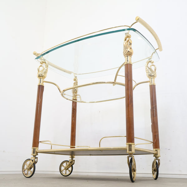 スワンモチーフのワゴン