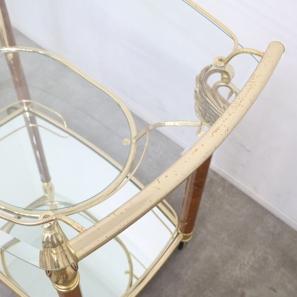 スワンモチーフのワゴン