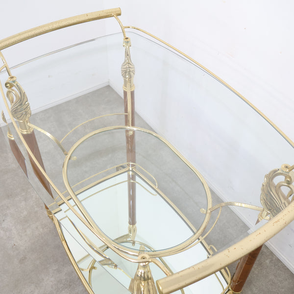 スワンモチーフのワゴン