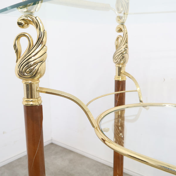 スワンモチーフのワゴン