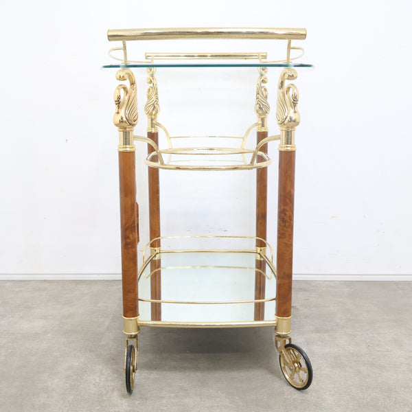 スワンモチーフのワゴン