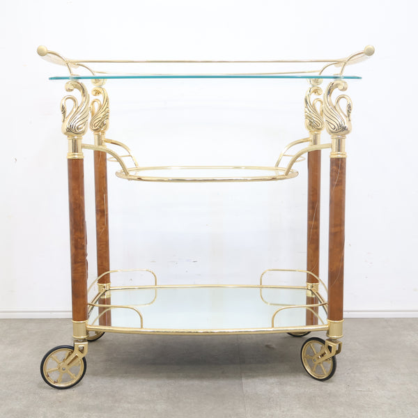 スワンモチーフのワゴン