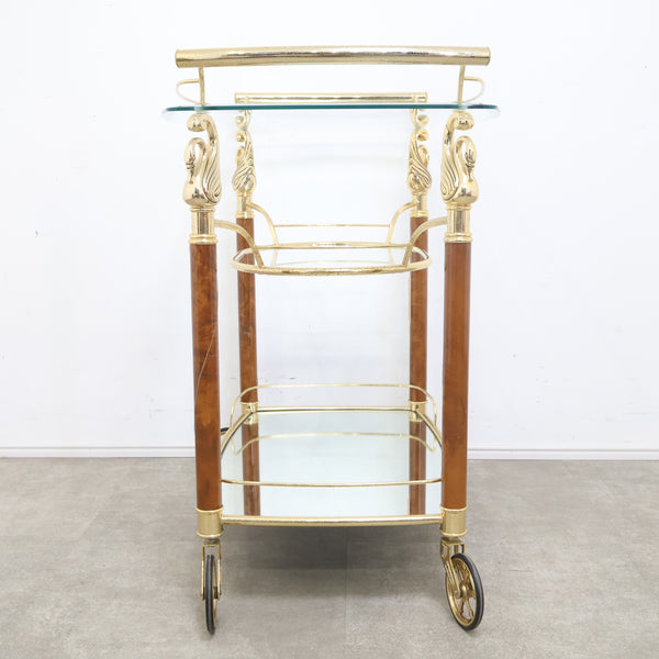 スワンモチーフのワゴン