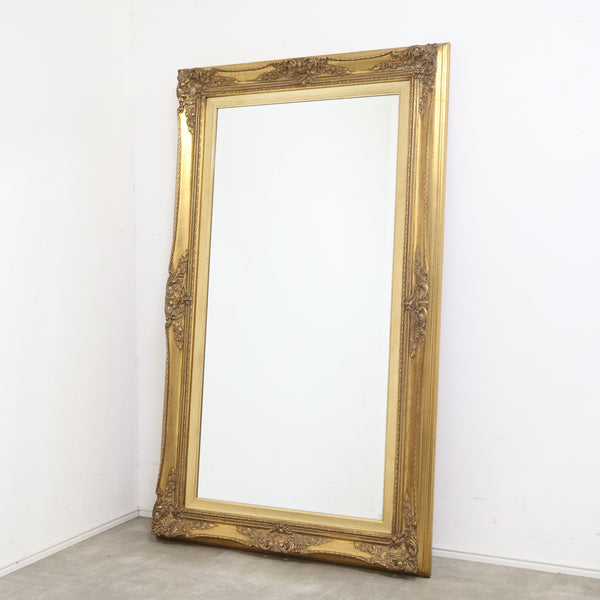 特大 約145×85cm ゴールドフレームのミラー
