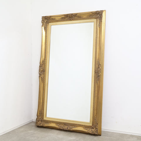 特大 約145×85cm ゴールドフレームのミラー