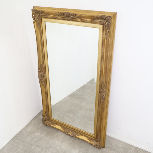 特大 約145×85cm ゴールドフレームのミラー
