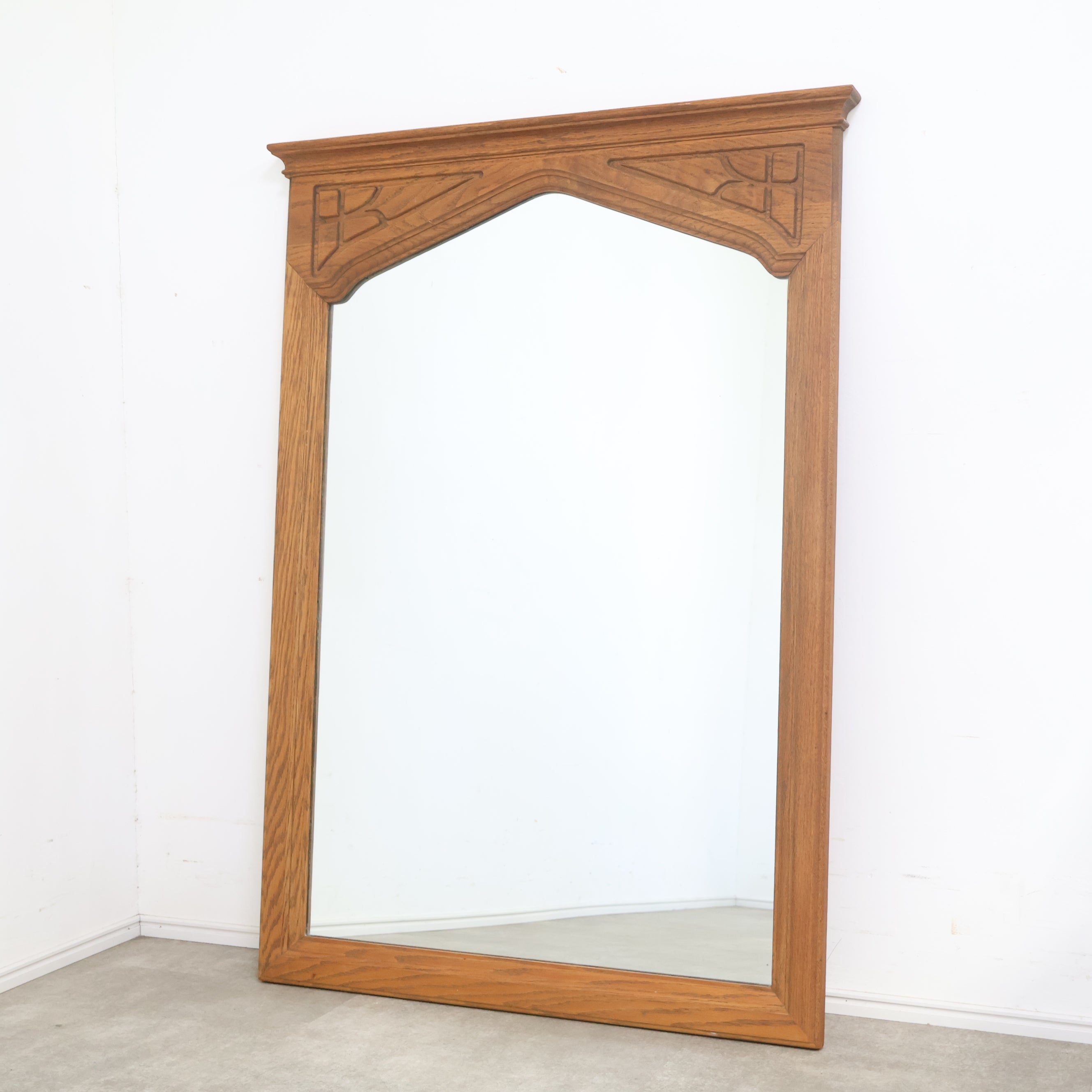 ヴィンテージ 木製フレームのウォールミラー – バナルオンライン