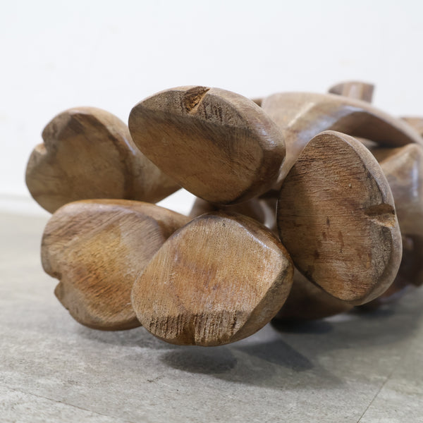 ラクダモチーフ 木彫り細工の折りたたみ式花台