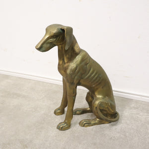 真鍮の犬（グレーハウンド）の置物