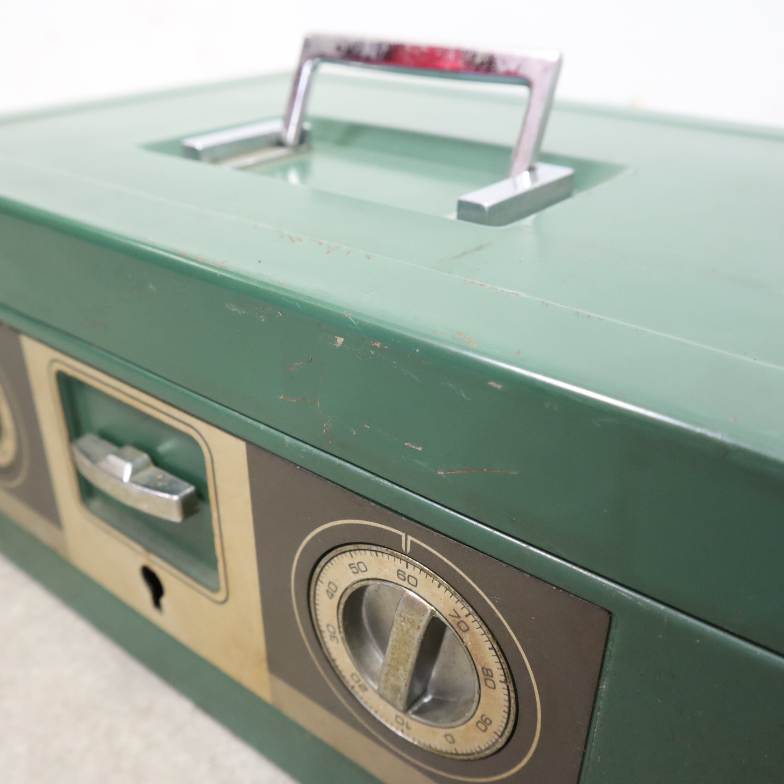 レトログリーンの手提げ金庫・キャッスボックス – バナルオンライン