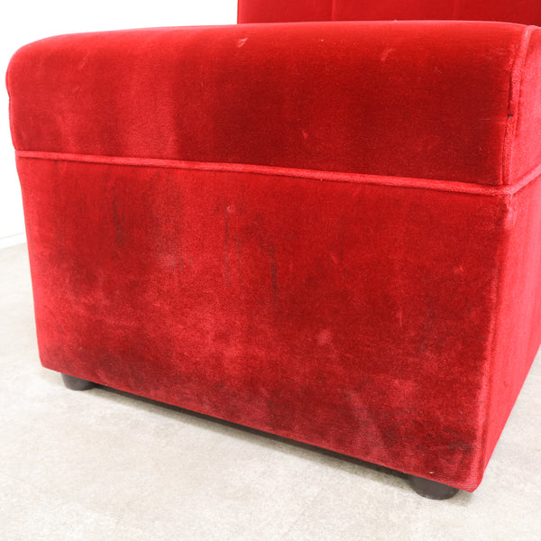 レトロなボックスソファ 1人掛け（ラウンジ・純喫茶）