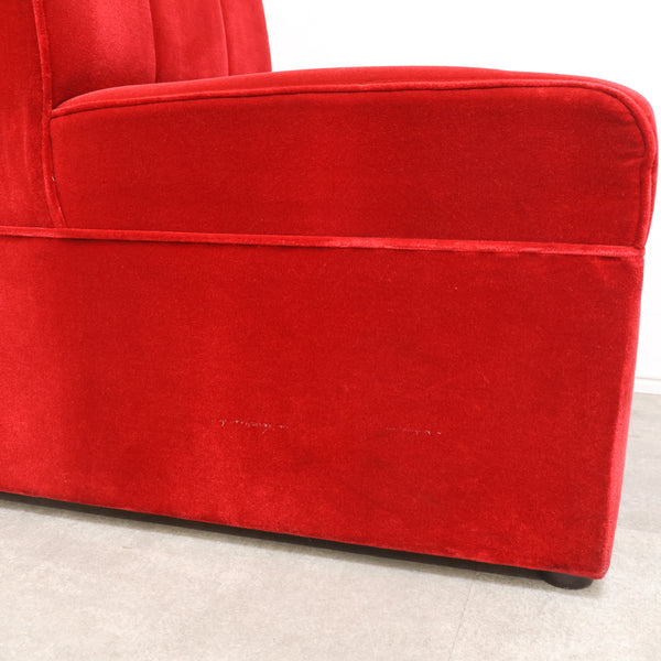 レトロなボックスソファ 1人掛け（ラウンジ・純喫茶）