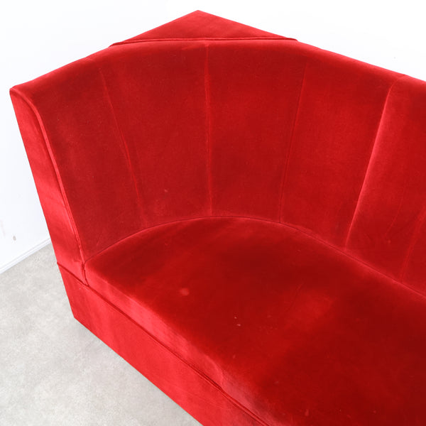 レトロなボックスソファ 2人掛けコーナータイプ（ラウンジ・純喫茶）①