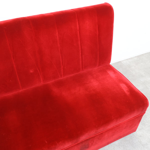 レトロなボックスソファ 2人掛けコーナータイプ（ラウンジ・純喫茶）①