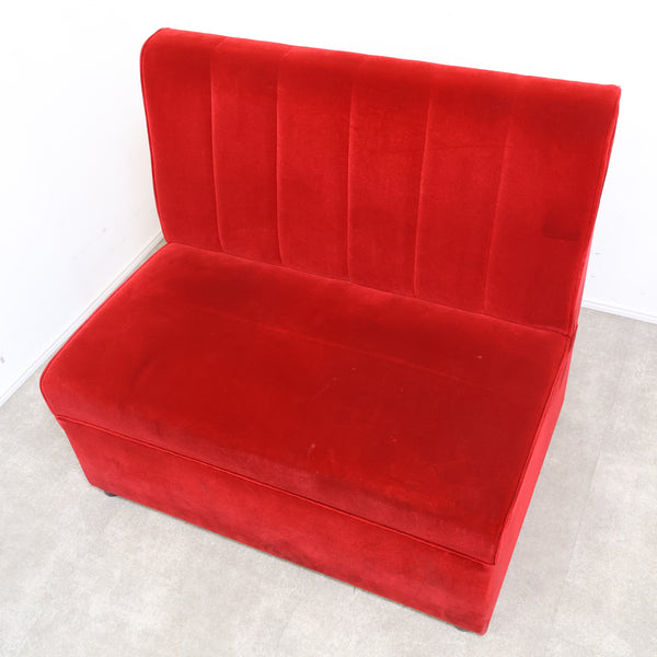 レトロなボックスソファ 2人掛け（ラウンジ・純喫茶）①