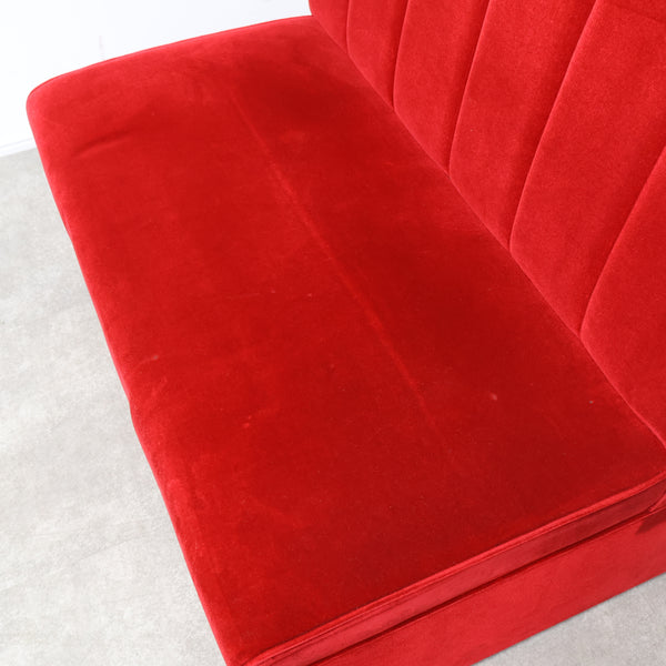 レトロなボックスソファ 2人掛け（ラウンジ・純喫茶）①