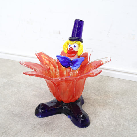 ガラス製ピエロのオブジェ（小物入れ）