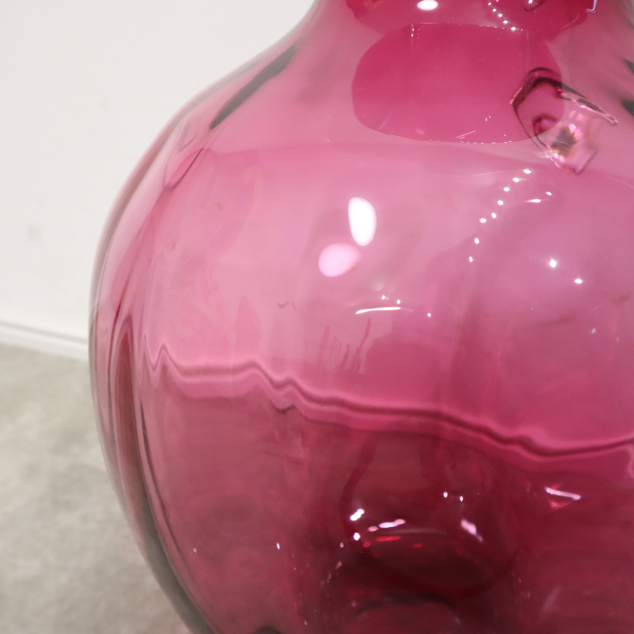 北一硝子/淡いローズピンクのフラワーベース・花瓶ガラス約38cm 北一硝子/淡いローズピンクのフラワーベース・花瓶ガラス約38cm