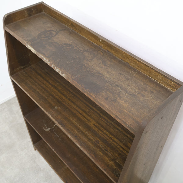 古い木製本棚・ブックシェルフ