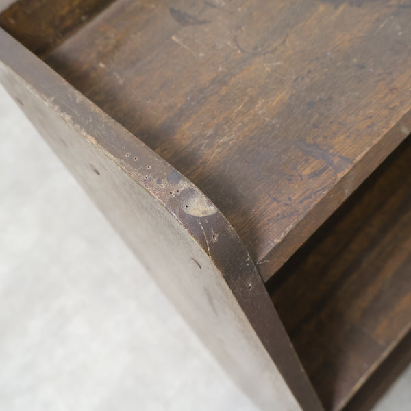 古い木製本棚・ブックシェルフ