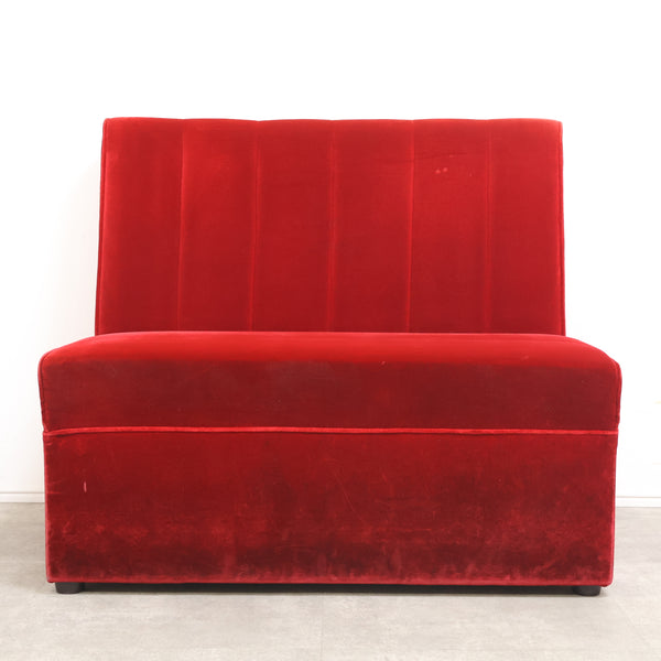 レトロなボックスソファ 2人掛け（ラウンジ・純喫茶）⑤