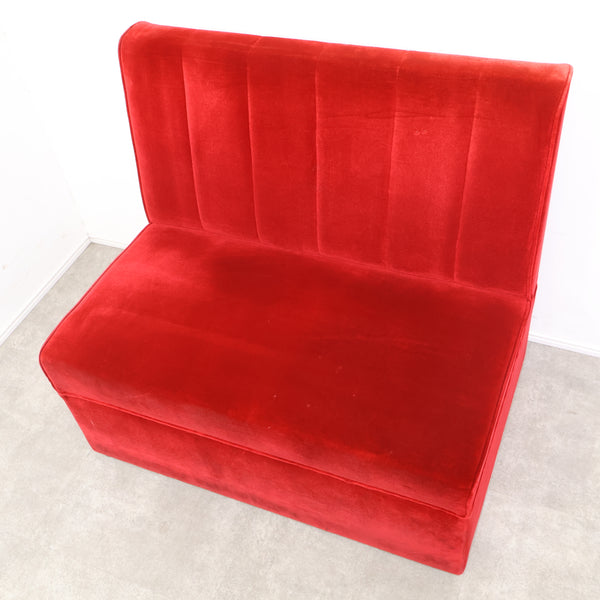 レトロなボックスソファ 2人掛け（ラウンジ・純喫茶）⑤