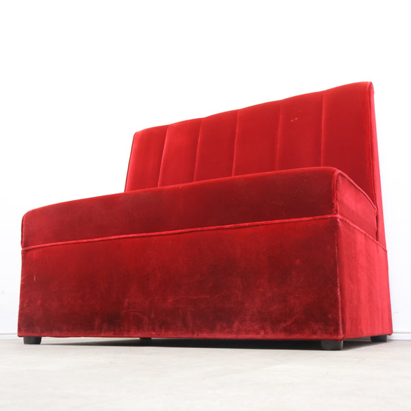 レトロなボックスソファ 2人掛け（ラウンジ・純喫茶）⑤