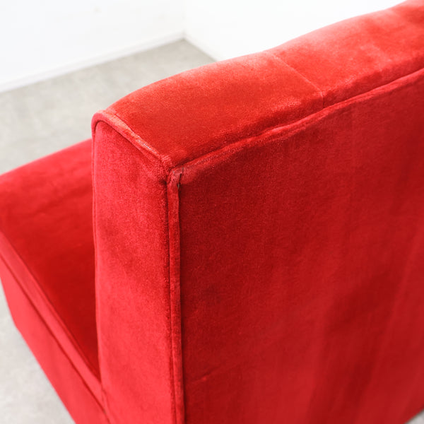 レトロなボックスソファ 2人掛け（ラウンジ・純喫茶）⑤