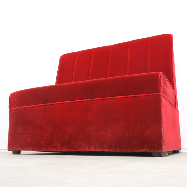 レトロなボックスソファ 2人掛け（ラウンジ・純喫茶）⑥