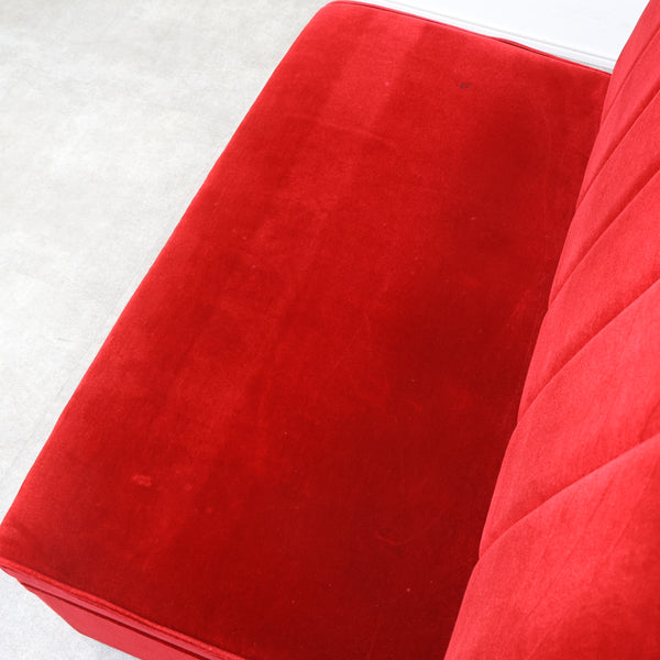 レトロなボックスソファ 2人掛け（ラウンジ・純喫茶）⑥