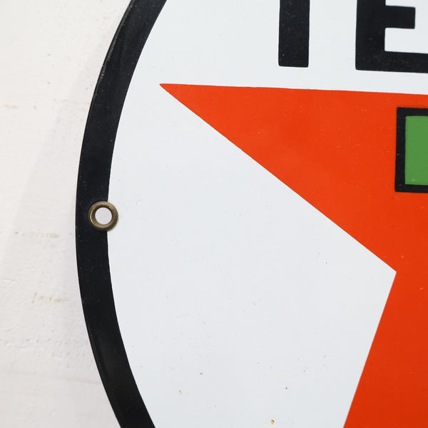 TEXACO サイン 丸型 テキサコ 看板プリント