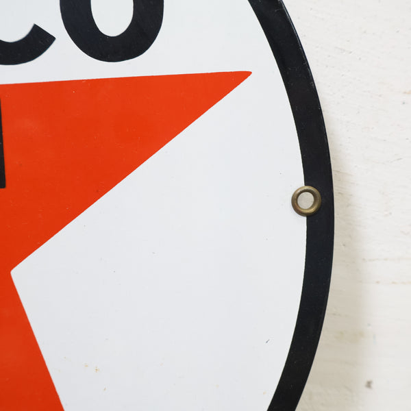 TEXACO サイン 丸型 テキサコ 看板プリント