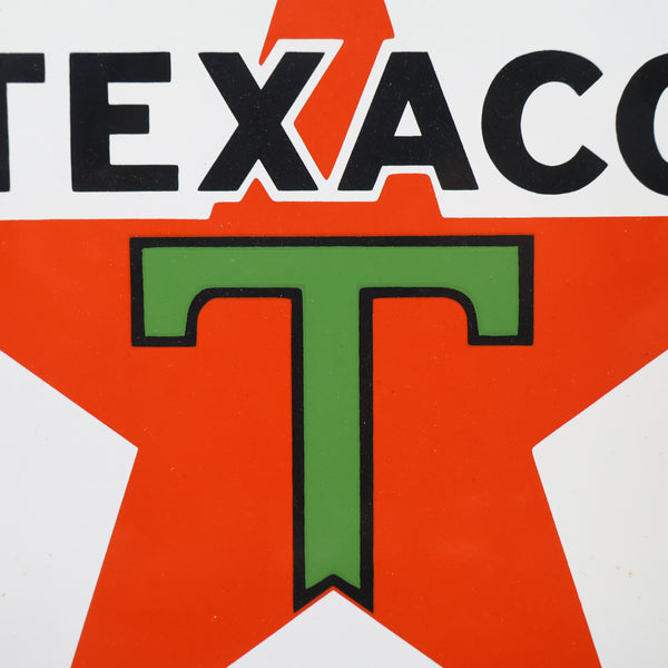 TEXACO サイン 丸型 テキサコ 看板プリント