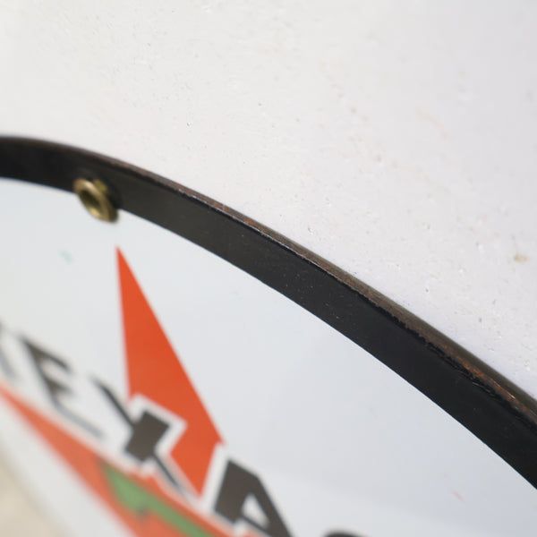 TEXACO サイン 丸型 テキサコ 看板プリント