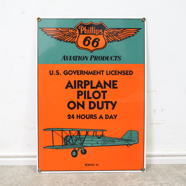Phillips 66 エアプレーンモチーフ 看板プリント