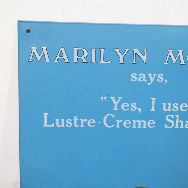 マリリン・モンローの広告看板（ブリキ製）