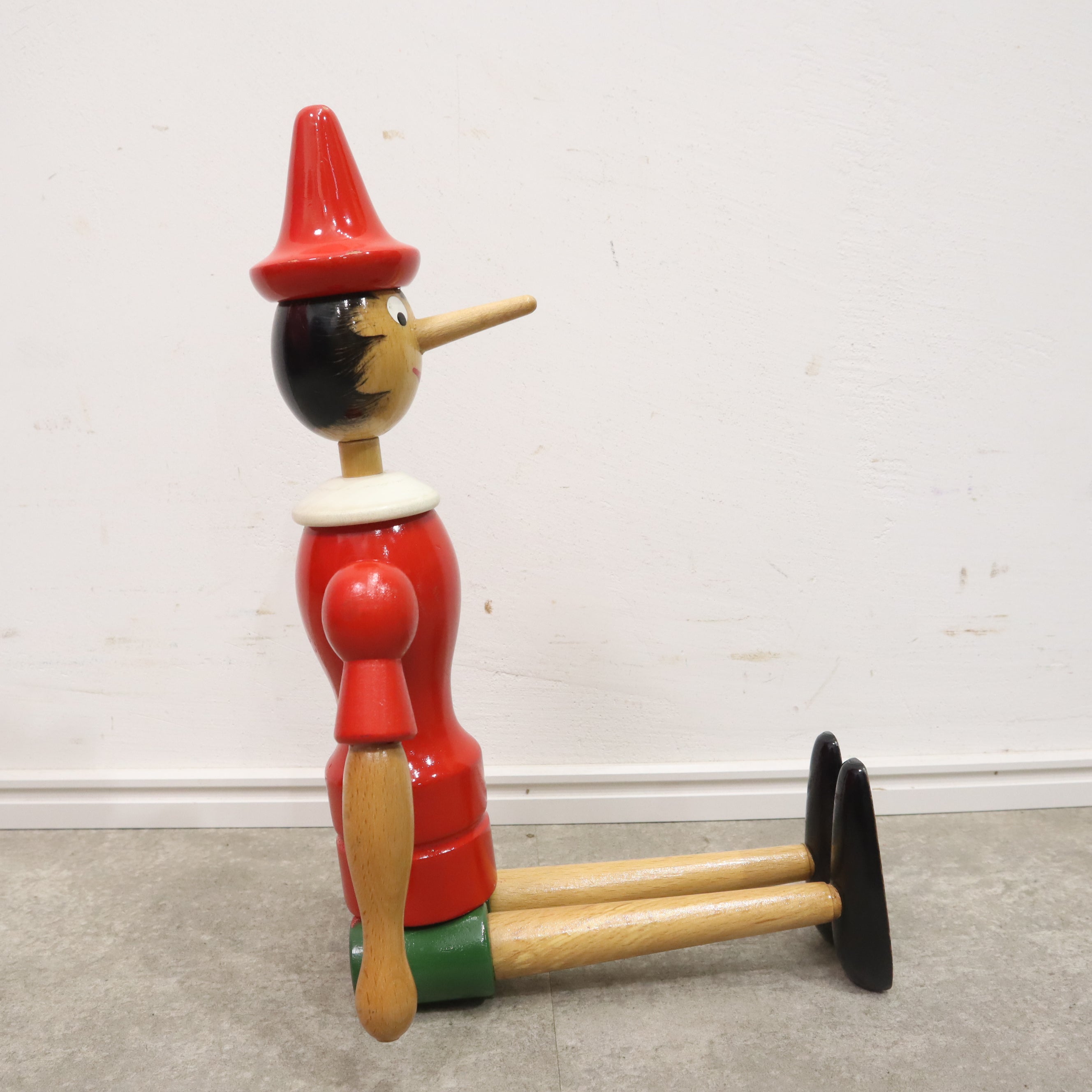 イタリア製　ビンテージ アンティーク レトロ ピノキオ 人形（大・小セット） ピノキオ人形（小）-2 | Italiakaikan