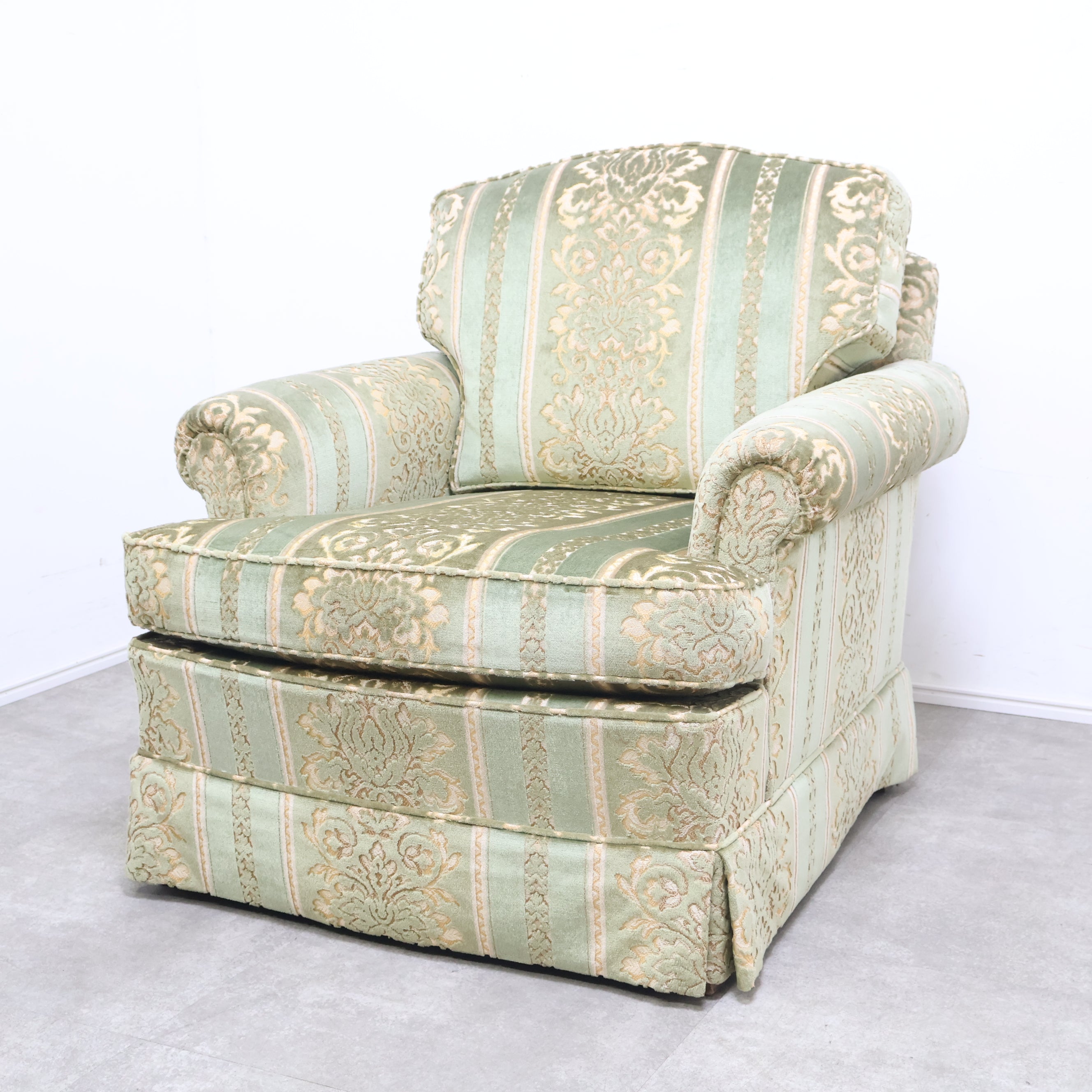 ドレクセルヘリテイジ DREXEL HERITAGEの金華山織り1人掛けソファ