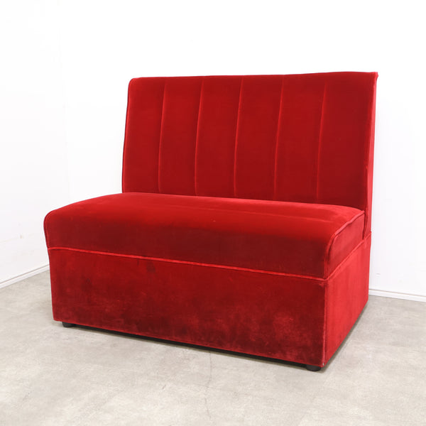 レトロなボックスソファ 2人掛け（ラウンジ・純喫茶）⑦