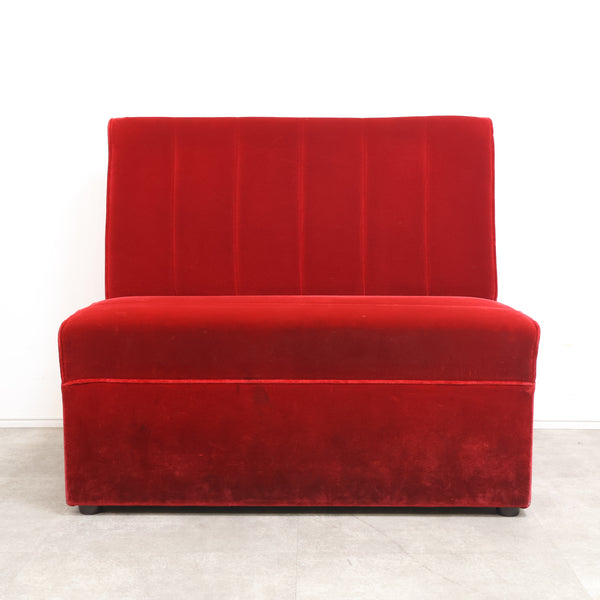 レトロなボックスソファ 2人掛け（ラウンジ・純喫茶）⑦