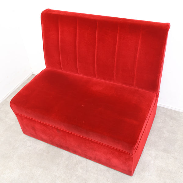 レトロなボックスソファ 2人掛け（ラウンジ・純喫茶）⑦