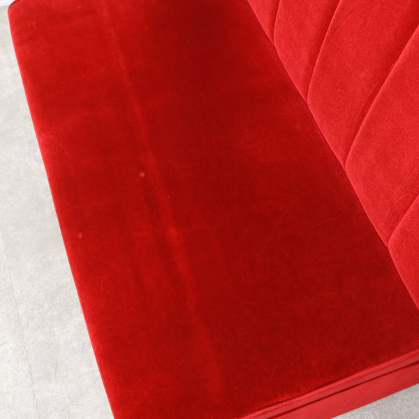 レトロなボックスソファ 2人掛け（ラウンジ・純喫茶）⑦